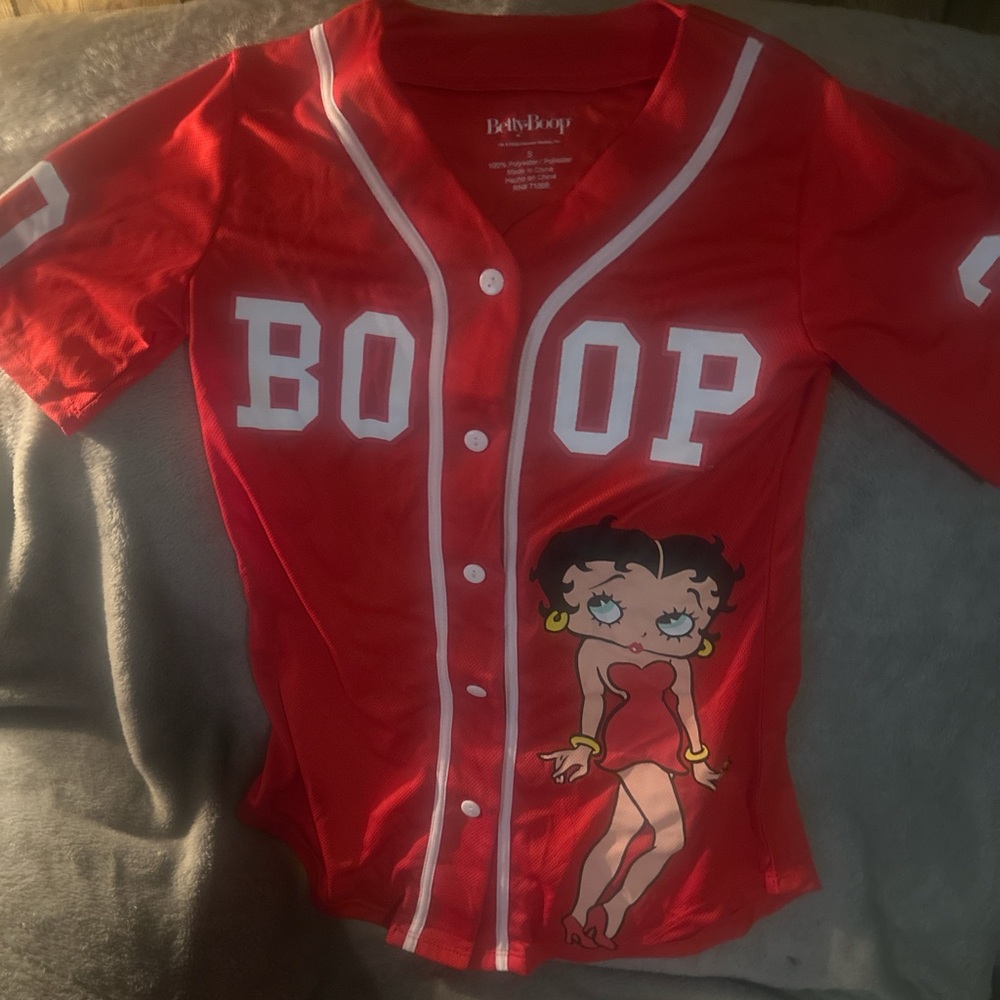 Betty Boop Kids Red Jersey Top